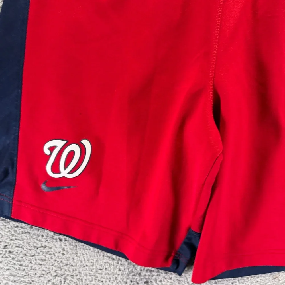 Nike Dri-Fit Shorts Mens L Red Athletic Washington Nationals MLB Baseball Sports